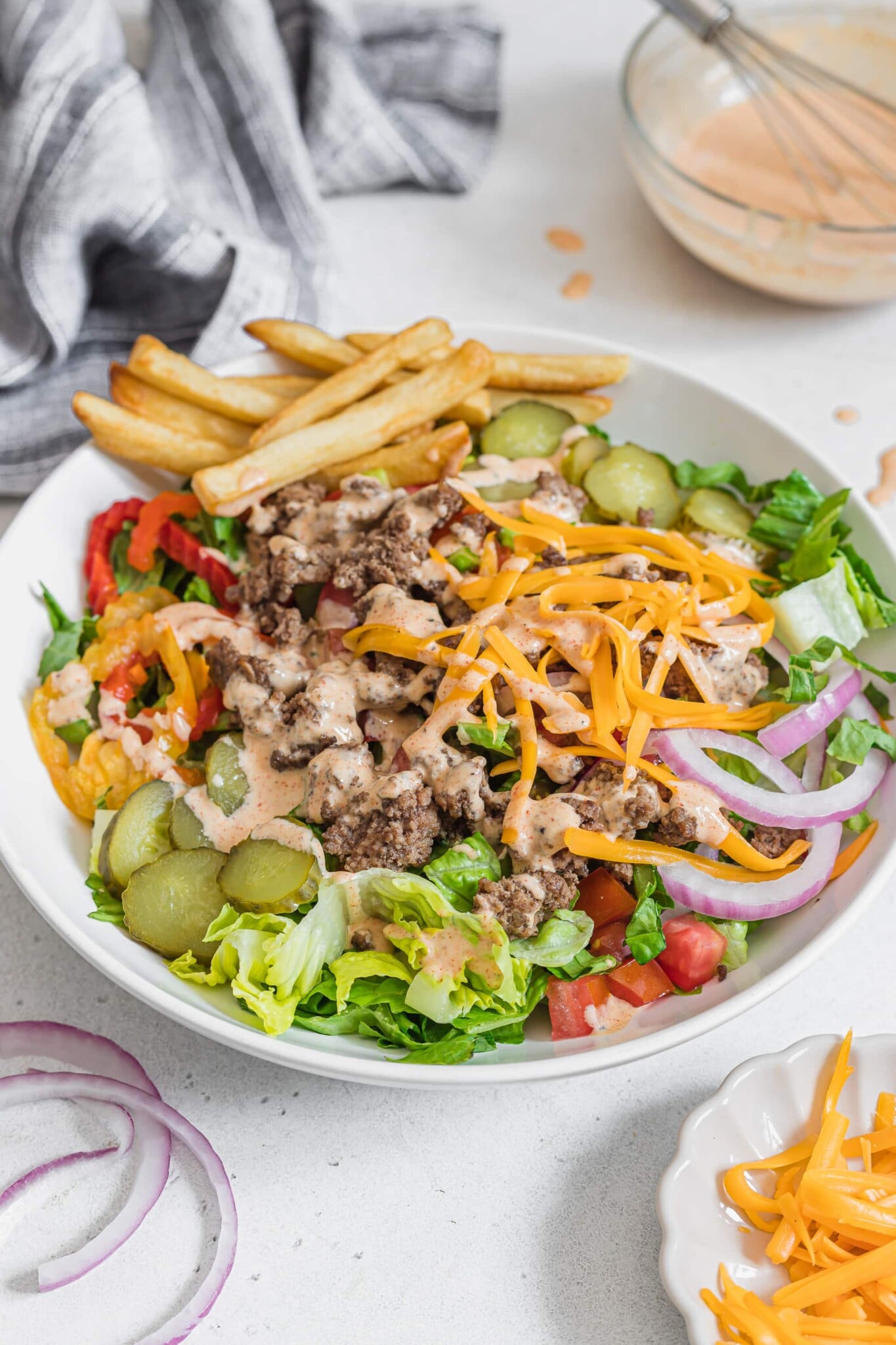 Satisfying Cheeseburger Bowls: Lettuce Base or Crispy Fries